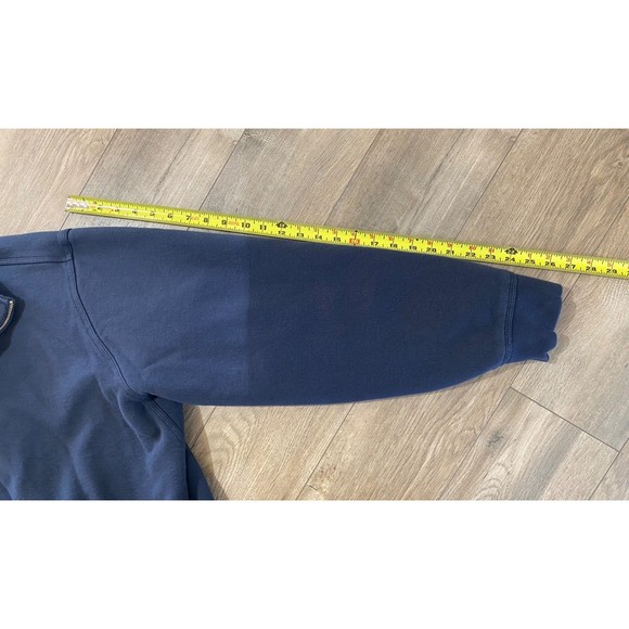 LL BEAN KATAHDIN IRONWORKS Mens XXL Tall Sweatshirt Sherpa Lined Full Zip Blue - Picture 7 of 8